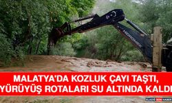 Malatya'da Kozluk Çayı Taştı, Yürüyüş Rotaları Su Altında Kaldı