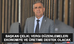 Başkan Çelik: Vergi Düzenlemeleri Ekonomiye ve Üretime Destek Olacak