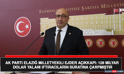 AK Parti Elazığ Milletvekili Ejder Açıkkapı: “128 Milyar Dolar Yalanı İftiracıların Suratına Çarpmıştır”