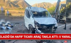 Elazığ’da Hafif Ticari Araç Takla Attı: 5 Yaralı