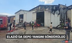 Elazığ’da Depo Yangını Söndürüldü