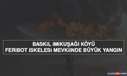 Baskil İmikuşağı Köyü Feribot İskelesi Mevkiinde Büyük Yangın