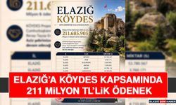 Elazığ’a KÖYDES Kapsamında 211 Milyon TL’lik Ödenek