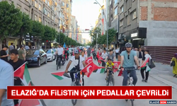 Elazığ’da Filistin İçin Pedallar Çevrildi
