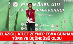Elazığlı Atlet Zeynep Esma Günhan Türkiye Üçüncüsü Oldu