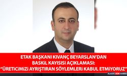 ETAK Başkanı Kıvanç Beyarslan’dan Baskil Kayısısı Açıklaması: “Üreticimizi Ayrıştıran Söylemleri Kabul Etmiyoruz”