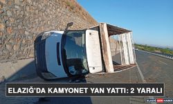 Elazığ'da Kamyonet Yan Yattı: 2 Yaralı