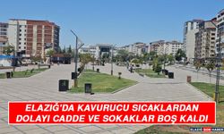Elazığ'da Kavurucu Sıcaklardan Dolayı Cadde ve Sokaklar Boş Kaldı