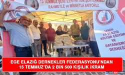 Ege Elazığ Dernekler Federasyonu’ndan 15 Temmuz’da 2 Bin 500 Kişilik İkram