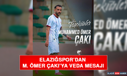 Elazığspor’dan M. Ömer Çakı’ya Veda Mesajı