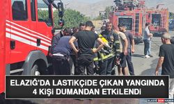 Elazığ'da Lastikçide Çıkan Yangında 4 Kişi Dumandan Etkilendi