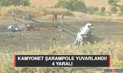 Kamyonet Şarampole Yuvarlandı: 4 Yaralı