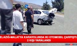 Elazığ-Malatya Karayolunda İki Otomobil Çarpıştı: 2 Kişi Yaralandı