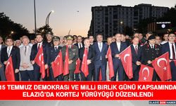15 Temmuz Demokrasi ve Milli Birlik Günü Kapsamında Elazığ’da Kortej Yürüyüşü Düzenlendi