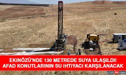 Ekinözü'nde 130 Metrede Suya Ulaşıldı! AFAD Konutlarının Su İhtiyacı Karşılanacak