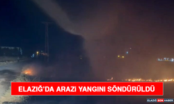 Elazığ’da Arazi Yangını Söndürüldü