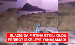 Elazığ'da Fırtına Etkili Oldu: Feribot İskeleye Yanaşamadı
