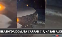Elazığ’da Domuza Çarpan Cip, Hasar Aldı