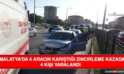 Malatya'da 6 Aracın Karıştığı Zincirleme Kazada 4 Kişi Yaralandı