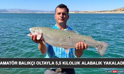Amatör Balıkçı Oltayla 5,5 Kiloluk Alabalık Yakaladı