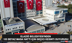 Elazığ Belediyesi'nden 153 Beyaz Masa Hattı İçin Geçici Kesinti Duyurusu