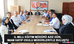 İl Milli Eğitim Müdürü Aziz Gün, İmam Hatip Okulu Müdürleriyle Buluştu