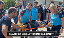 Elazığ’da Bisiklet Otomobile Çarptı