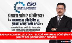 Başkan Adayı Ballıca’dan: “Elazığ Kurumsal Dönüşüm ve Şirket Geliştirme Ofisi” Projesi