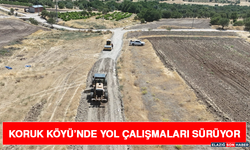 Koruk Köyü’nde Yol Çalışmaları Sürüyor