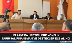 Elazığ’da Üreticilere Yönelik Tarımsal Finansman ve Destekler Ele Alındı