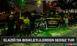 Elazığ’da Bisikletlilerden Sessiz Tur