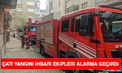 Çatı Yangını İhbarı Ekipleri Alarma Geçirdi