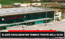 Elazığ Havalimanı’nın Temmuz Trafiği Belli Oldu