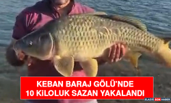 Keban Baraj Gölü’nde 10 Kiloluk Sazan Yakalandı