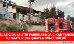 Elazığ'da Yalıtım Fabrikasında Çıkan Yangın 3,5 Saatlik Çalışmayla Söndürüldü