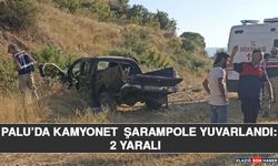 Palu’da Kamyonet Şarampole Yuvarlandı: 2 Yaralı