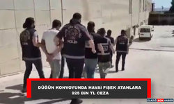 Düğün Konvoyunda Havai Fişek Atanlara 925 Bin TL Ceza