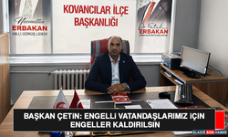 Başkan Çetin: Engelli Vatandaşlarımız İçin Engeller Kaldırılsın
