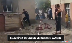 Elazığ’da Odunluk ve Kilerde Yangın