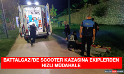 Battalgazi'de Scooter Kazasına Ekiplerden Hızlı Müdahale