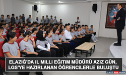 Elazığ'da İl Milli Eğitim Müdürü Aziz Gün, Lgs'ye Hazırlanan Öğrencilerle Buluştu