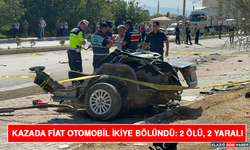Kazada Fiat Otomobil İkiye Bölündü: 2 Ölü, 2 Yaralı