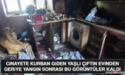 Cinayete Kurban Giden Yaşlı Çiftin Evinden Geriye Yangın Sonrası Bu Görüntüler Kaldı