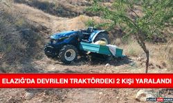 Elazığ'da Devrilen Traktördeki 2 Kişi Yaralandı