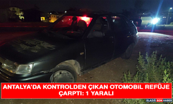 Antalya’da Kontrolden Çıkan Otomobil Refüje Çarptı: 1 Yaralı