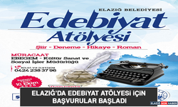 Elazığ’da Edebiyat Atölyesi İçin Başvurular Başladı