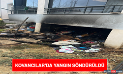 Kovancılar'da Yangın Söndürüldü