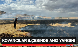 Kovancılar İlçesinde Anız Yangını