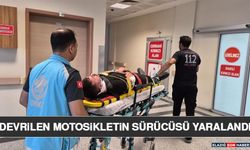 Devrilen Motosikletin Sürücüsü Yaralandı