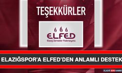 Elazığspor’a ELFED’den Anlamlı Destek